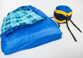 Спальник-одеяло ЛЮКС (двухслойный с наголовником) Ш-95 см